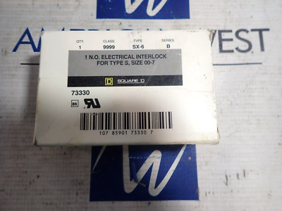 NEW Square D 9999 SX-6 Ser. B NO Electrical Interlock For Type S Size 00-7