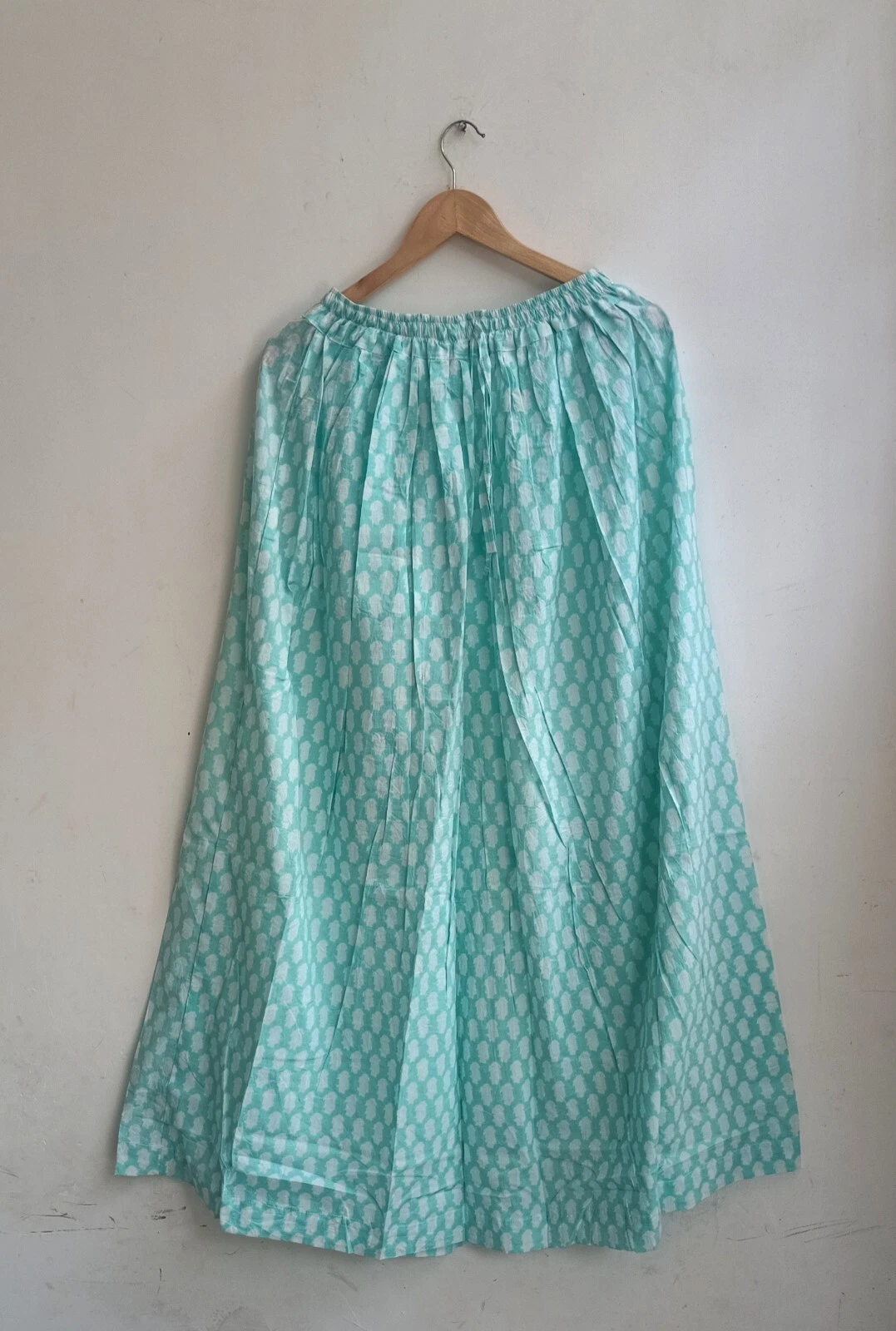 Indian Handmade Women's Clothing Skirt Floral Partywear Skirt Green Floral Skirt