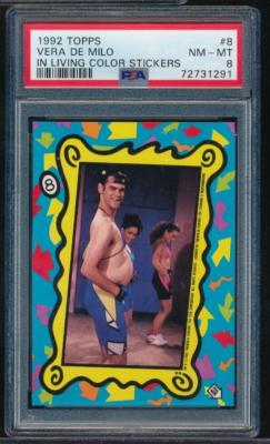 1992 TOPPS IN LIVING COLOR STICKERS #8 Vera De Milo PSA 8 Jim