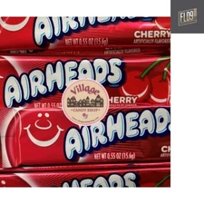 Airheads Candy Full Size Bars - 12 Count Cherry Red