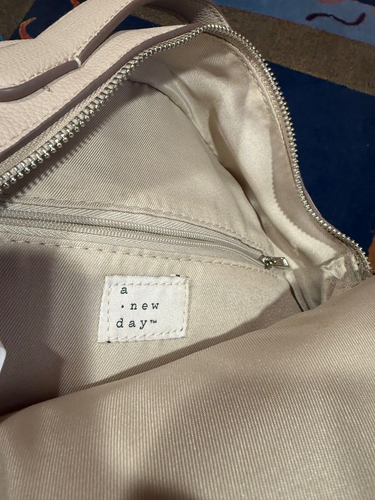 "A New Day" Backpack Handbag Biege Purse - Picture 3 of 4
