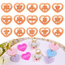 Puocaon Valentines Polymer Clay Cutters - Conversation Heart Valentine Clay C...