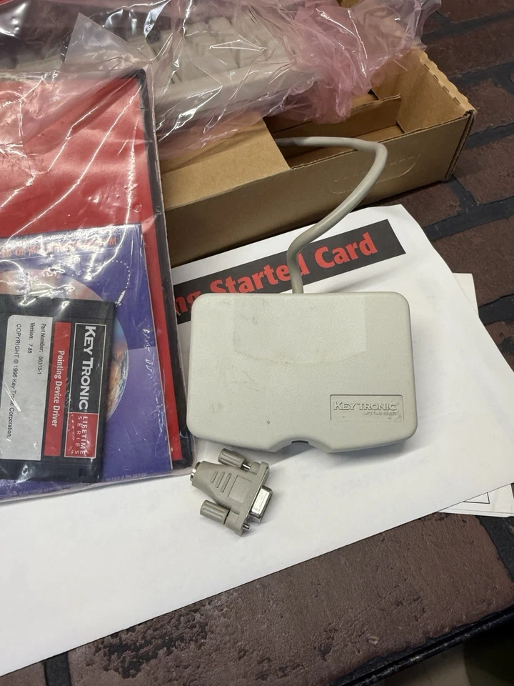 Vintage Keytronic Lifetime Series Keyboard w/ Built In Trackball Retro Computer - Image 3 of 4