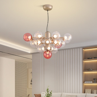 Living Room Chandelier Modern Glass Ball DNA Lighting MODO Fixture Pendant