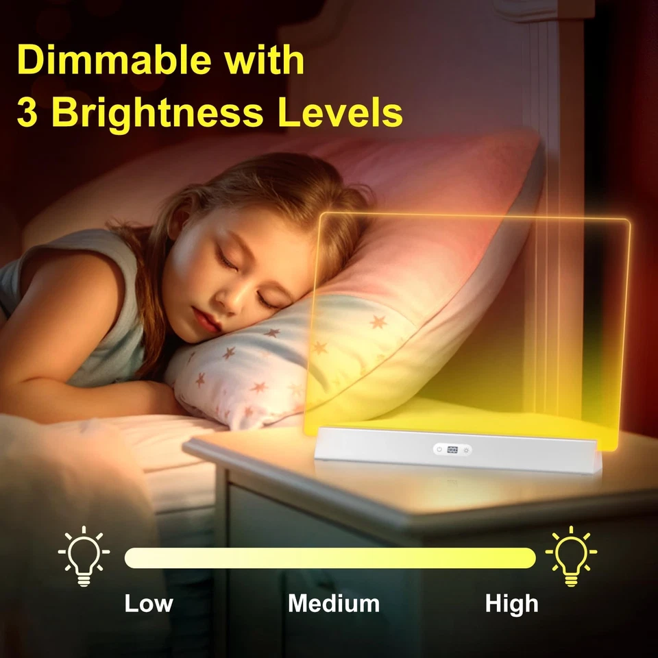 Tablero de notas LED con colores, recargable Doodle de 17 pulgadas brillo 9 modos iluminación... Foto 4 de 4