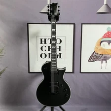 Custom Black Satin E-II Eclipse Electric Guitar Solid Body H-H Pickups Hardware
