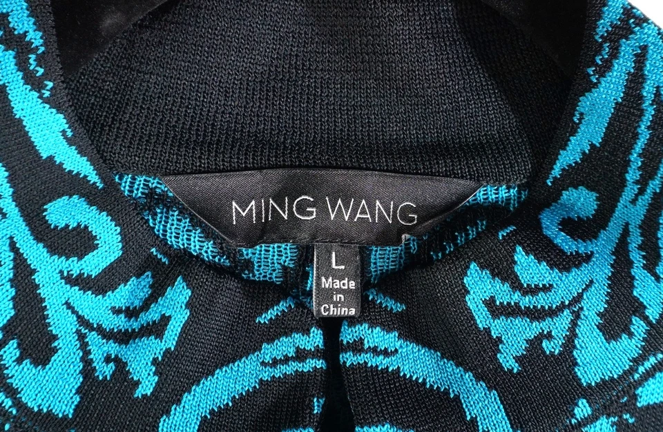 CHAQUETA MING WANG NEGRA AZUL CREMALLERA MUJER TALLA L Foto 2 de 4