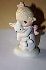 1978 Precious Moments "Jesus Loves Me" E-1372/G Girl with Bunny - Original Box/T