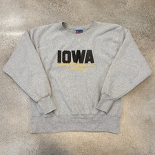 Vintage Iowa Hawkeyes Health Management Champion Reverse Weave Crewneck Large