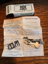 Macchina da cucire vintage CHADWICK zig zag gambo basso attacco piedino zigzagger