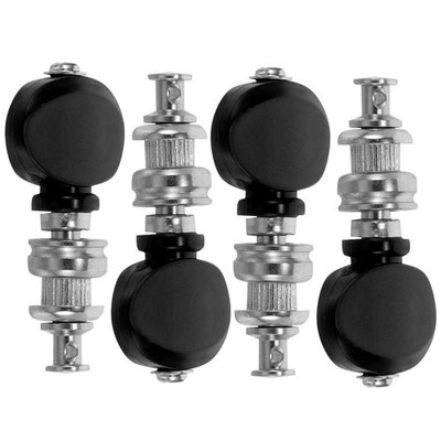 4Pcs Reusable Ukulele Tuners Black ABS Zinc Alloy Instrument Parts