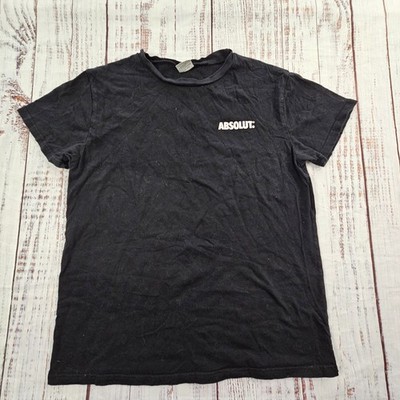 Absolut Planet Earth's Favorite Vodka Black Short Sleeve Cotton T-Shirt Men's M