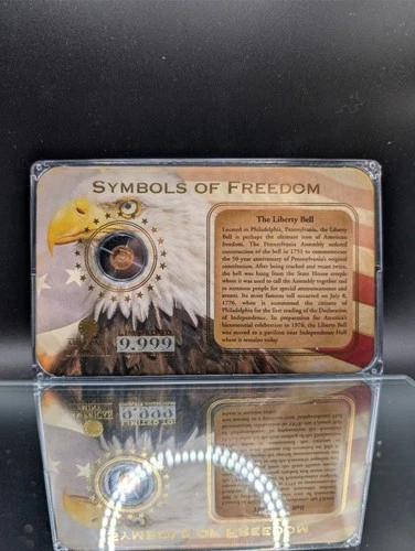 0.5g 14k Gold American Mint MINI COIN Symbols of Freedom: The Liberty Bell 585