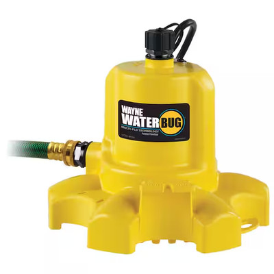 Wayne WaterBUG 1/6 HP Submersible Utility Pump Multi-Flo Technology 57731-WYN1