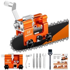 Fast-Action Chainsaw Blade Sharpener with Cleaning Brush - Ideal for Gardeners