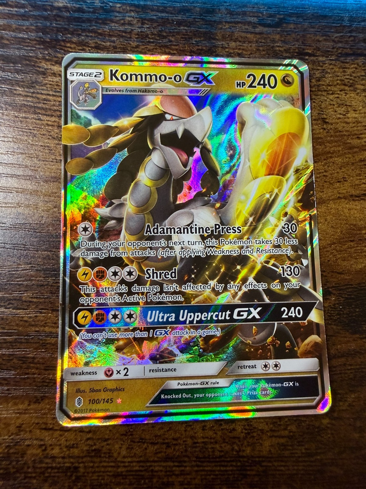 Kommo-o GX 100/145 Sm-Guardians Rising Holo LP