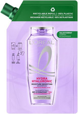 L’Oréal Paris Elvive Hydra Hyaluronic Moisture Boosting Shampoo Refill Pouch, wi