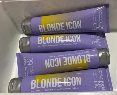 Lot of 4 NEW Faberlic Blonde Icon Restoring Hair Balm (2711) 150ml x4