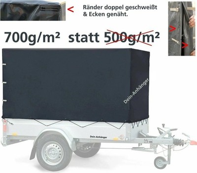 Aufbau Spriegel & Hochplane Anthrazit 1m STEMA Anhänger F 750 DBL850 opti AN
