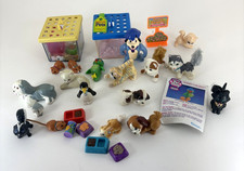 Lote De Colección Kenner Littelst Tienda de Mascotas Mascotas Gatos Husky Perros Mofeta Periquito
