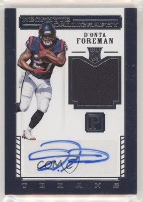 2017 Panini Pantheon 19/49 D'Onta Foreman #115 Rookie Auto RC w6z