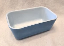 PYREX Vintage Turquoise Blue - Small Refrigerator Dish #0502 W/O Lid.