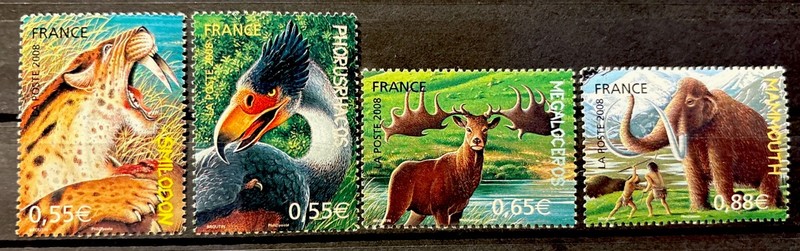 France, prehistoric animals S.C#3430-3 S.C.V.$8.25 MNH Complete set