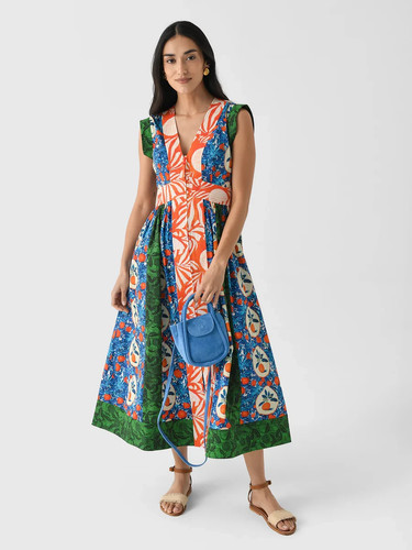 Hunter Bell April Dress in color Orange Grove Combo size 4