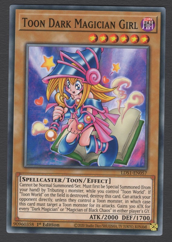 Toon Dark Magician Girl LDS1-EN057 Common LP/NM Yugioh Cards