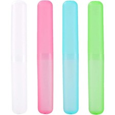Plastic Toothbrush Case Cover Holder Storage Travel Organizer Pink Blue Green