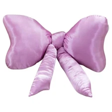 Bow Pillow - Big Bow Throw Pillow - Bow Shaped Pillow - Silky Satin - Coquett...