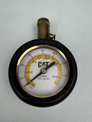 #ad CAT CATERPILLAR Industrial Big Bore Stem Tire Pressure Gauge $50.00