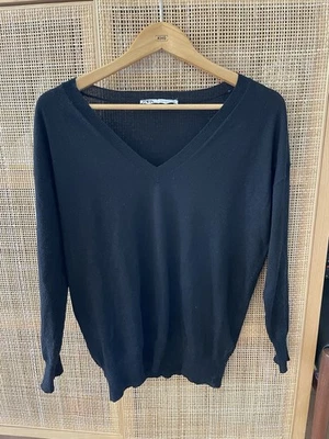 Zara Pullover V-Ausschnitt schwarz Gr. XS oversize - Bild 1 von 3