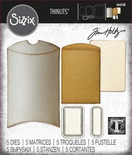 Sizzix Thinlits Dies By Tim Holtz 5/Pkg-Vault Pillow Box + Bag