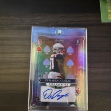 2023 Wild Card 5 Card Draw Stacked Deck Demario Douglas Rookie 1/1 Autograph