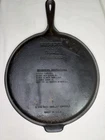Wagner’s 1891 Original Cast Iron Cookware 11 1/4” Inch Skillet Griddle