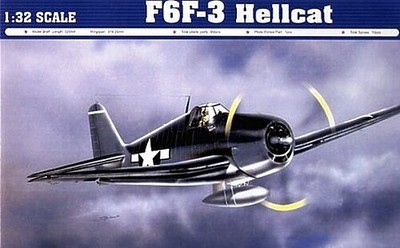 Trumpeter F6F3 Hellcat Fighter - Plastic Model Airplane - 1/32 Scale - #02256