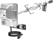 Heavy-Duty Stainless Steel Grill Rotisserie Kit with 35 X 1/3 Inch Spit 35in 