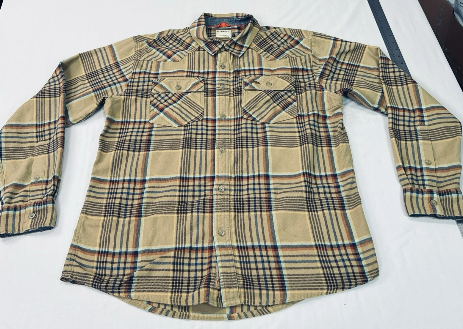 Simms Flannel Shirt Mens Large Beige Plaid Button Up Long Sleeve Outdoor Fishing
Opens in a new wind