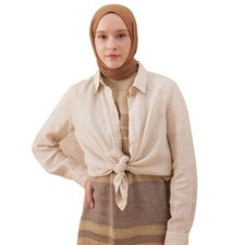 Wrinkle Long Scarf Women Muslim Head Wraps Hijab Soft Crinkle Solid Color