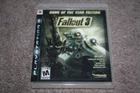 Fallout 3 PS3 Game of the Year Edition  (Sony PlayStation 3, 2009) Complete W/Ma