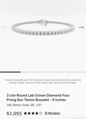 GROWN BRILLIANCE TENNIS BRACELET 