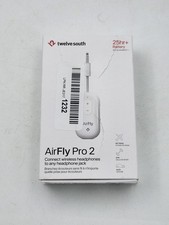 Twelve South AirFly Pro 2 Bluetooth Transmitter Audio Jack White 25hr Battery
