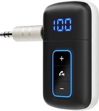 Bluetooth 5.3 Receiver for Car, LED Screen Noise Cancelling 3.5mm AUX...