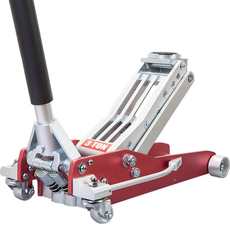 Aluminum and Steel Racing Floor Jack with Dual Pistons Quick Lift Pump