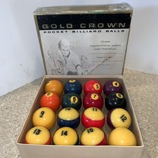 Brunswick Gold Crown Pocket Billiard Balls 2-10-5 vintage