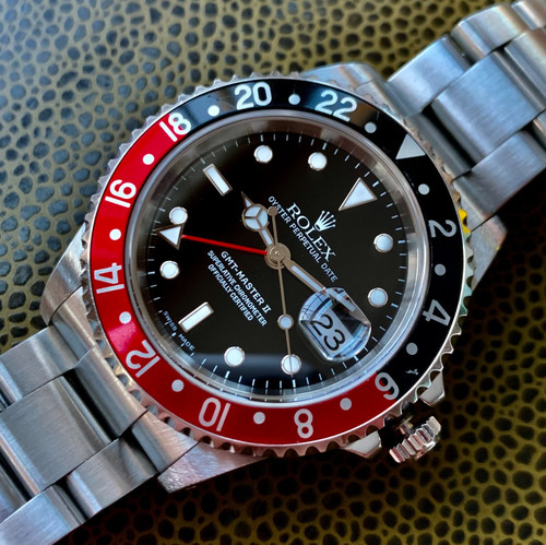 Rolex GMT Master II 16710 Automatic Date 40mm SEL Ends Stainless Steel - Crisp!