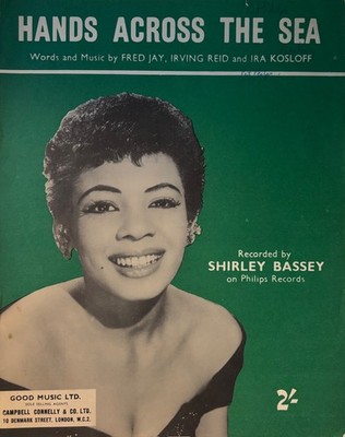 60s Vintage Original Rare Sheet Music Hands Across The Sea By Shirley Bassey