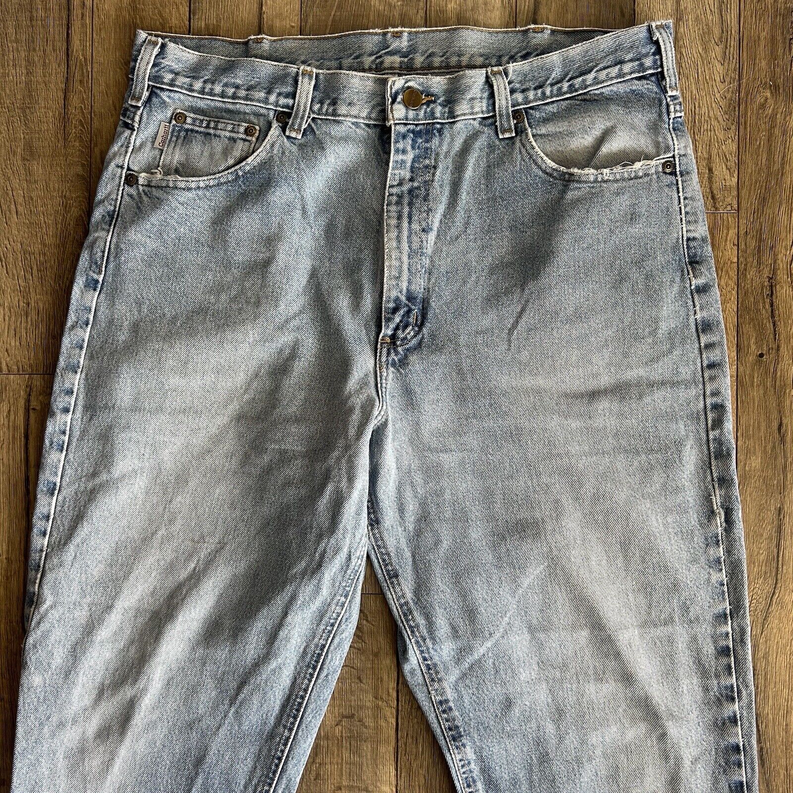 Carhartt Mens Light Wash Blue Denim Jeans Size 38… - image 2