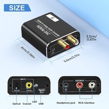 Adattatore Ottico RCA da Coassiale Toslink + cavo toslink ottico a RCA A/V